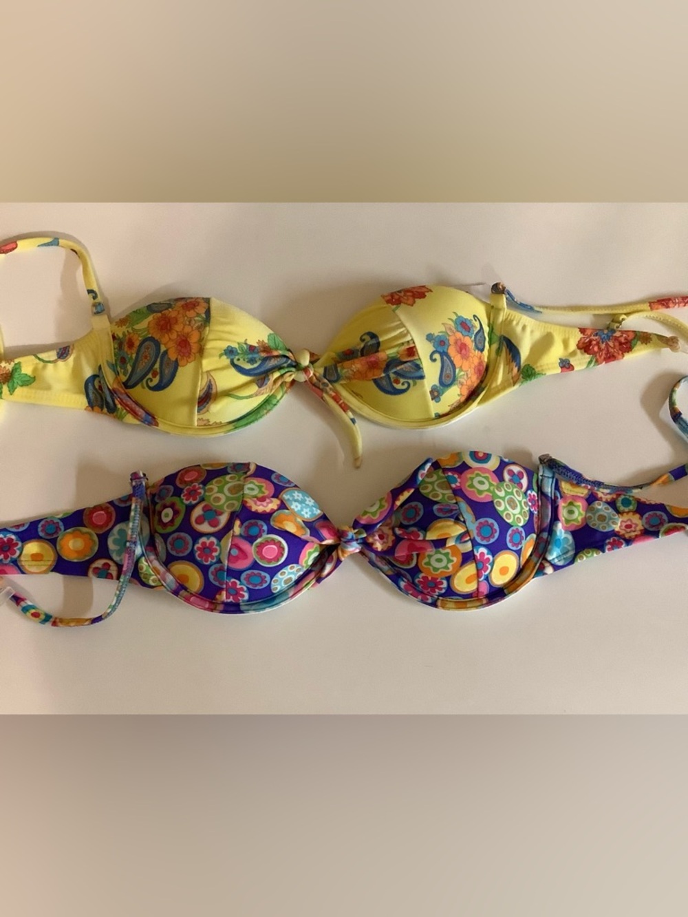 Recco Size Small Brazilian Underwire/Push Up Bikini Tops Bundle of 2. New
